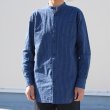 画像19: 【RE PRICE/価格改定】インディゴサッカーストライプバンドカラーオーバサイズロング長袖_Shirts【MADE IN JAPAN】『日本製』/ Upscape Audience (19)