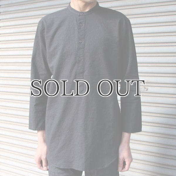画像20: ソフトリネンキャンバスプルオーバーシャツバンドカラーオーバーサイズ9Sシャツ【MADE IN JAPAN】『日本製』/ Upscape Audience (20)
