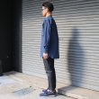 画像18: 【RE PRICE/価格改定】インディゴサッカーストライプバンドカラーオーバサイズロング長袖_Shirts【MADE IN JAPAN】『日本製』/ Upscape Audience (18)