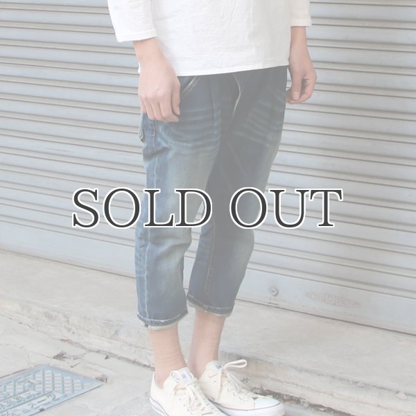 画像6: ヴィンテージウォッシュ加工レイヤーストレッチデニムクロップドパンツ / Audience (6)