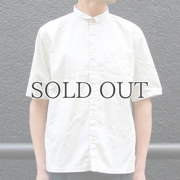画像6: コットンギャバジンスタンドスモールカラー5/S Shirts Jacket【MADE IN JAPAN】『日本製』/ Upscape Audience (6)