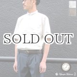 画像: コットンギャバジンスタンドスモールカラー5/S Shirts Jacket【MADE IN JAPAN】『日本製』/ Upscape Audience