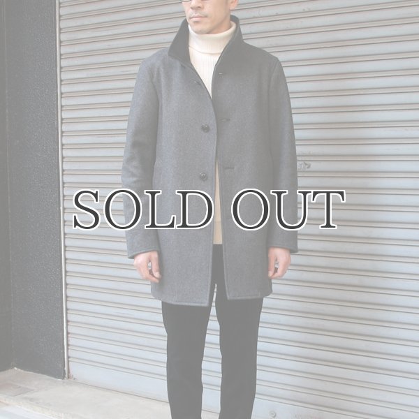 画像8: 840g ピュアウールメルトンレイズドネックコート 【送料無料】 / Audience (8)