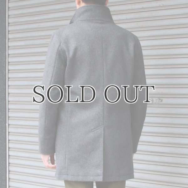 画像13: 840g ピュアウールメルトンレイズドネックコート 【送料無料】 / Audience (13)