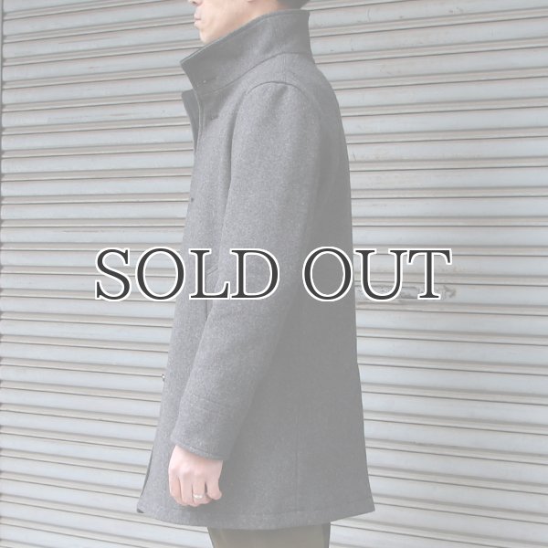 画像12: 840g ピュアウールメルトンレイズドネックコート 【送料無料】 / Audience (12)