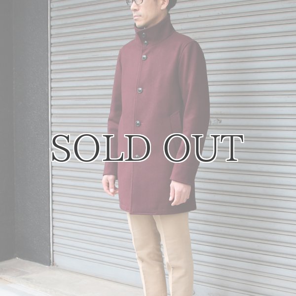 画像9: 840g ピュアウールメルトンレイズドネックコート 【送料無料】 / Audience (9)