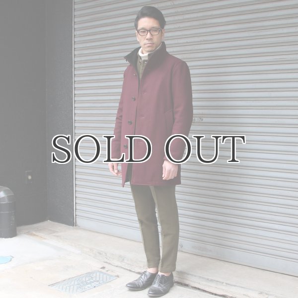 画像7: 840g ピュアウールメルトンレイズドネックコート 【送料無料】 / Audience (7)