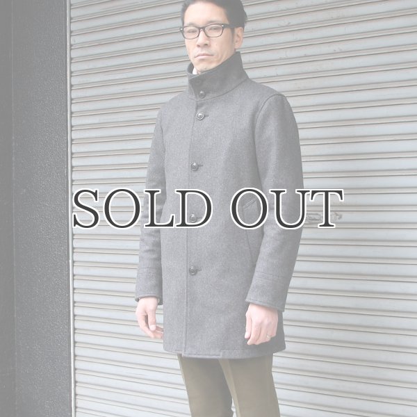 画像4: 840g ピュアウールメルトンレイズドネックコート 【送料無料】 / Audience (4)