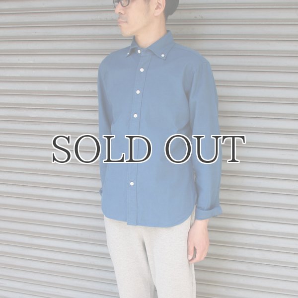 画像12: インディゴオックスフォードワイドスプレッドボタンダウン長袖シャツ【MADE IN JAPAN】『日本製』/ Upscape Audience (12)