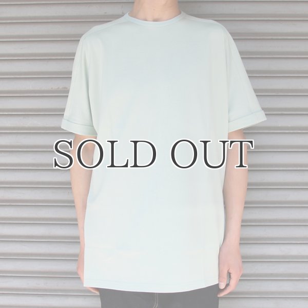 画像19: コーマ天竺クルーネックロールアップサイドスリットロングオーバーサイズ5分袖TEE【MADE IN JAPAN】『日本製』/ Upscape Audience  (19)