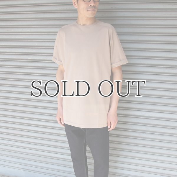 画像7: コーマ天竺クルーネックロールアップサイドスリットロングオーバーサイズ5分袖TEE【MADE IN JAPAN】『日本製』/ Upscape Audience  (7)