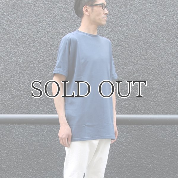 画像9: コーマ天竺クルーネックロールアップサイドスリットロングオーバーサイズ5分袖TEE【MADE IN JAPAN】『日本製』/ Upscape Audience  (9)