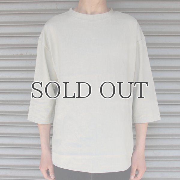 画像19: 綿麻ツイル ボトルネック サドルヘムラウンド7/SビックシャツTEE【MADE IN JAPAN】『日本製』/ Upscape Audience (19)