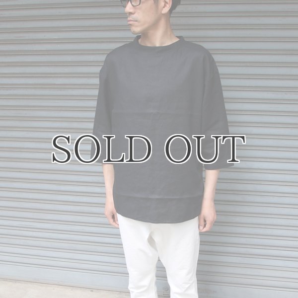 画像11: 綿麻ツイル ボトルネック サドルヘムラウンド7/SビックシャツTEE【MADE IN JAPAN】『日本製』/ Upscape Audience (11)