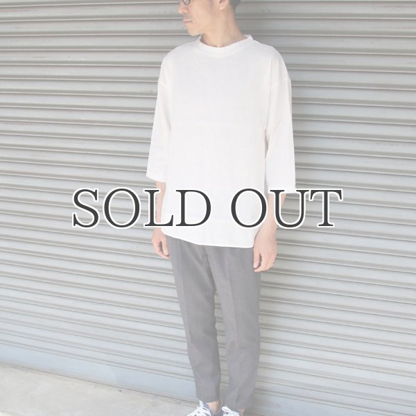 画像9: 綿麻ツイル ボトルネック サドルヘムラウンド7/SビックシャツTEE【MADE IN JAPAN】『日本製』/ Upscape Audience (9)