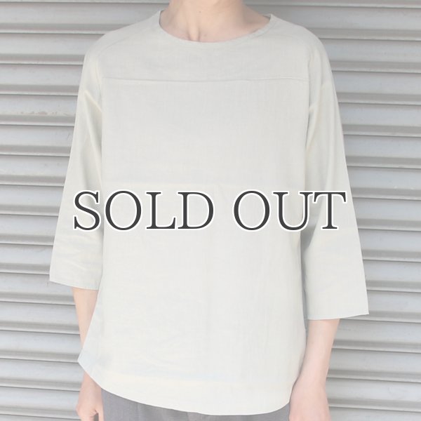 画像10: 綿麻ツイル ヘムラウンド サドルショルダー7/SオーバーサイズシャツTEE【MADE IN JAPAN】『日本製』/ Upscape Audience (10)