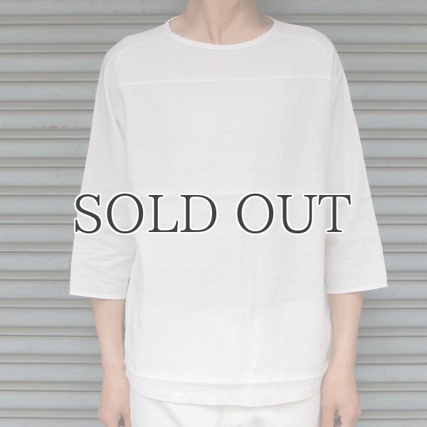 画像12: 綿麻ツイル ヘムラウンド サドルショルダー7/SオーバーサイズシャツTEE【MADE IN JAPAN】『日本製』/ Upscape Audience (12)