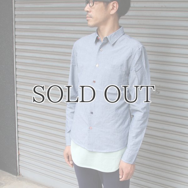 画像3: ダンガリーランダムボタンレインボーステッチ長袖シャツ / GUN HO × Audience (3)