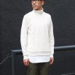 画像14: ランダムワッフル サドルショルダー タートルネック L/S ニットソー【MADE IN JAPAN】『日本製』/ Upscape Audience (14)