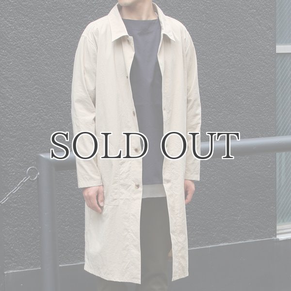 画像11: ヴィンテージナイロンオックス ルーズフィット ステンカラーロングコート【MADE IN JAPAN】『日本製』/ Upscape Audience (11)