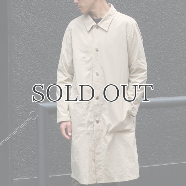 画像12: ヴィンテージナイロンオックス ルーズフィット ステンカラーロングコート【MADE IN JAPAN】『日本製』/ Upscape Audience (12)