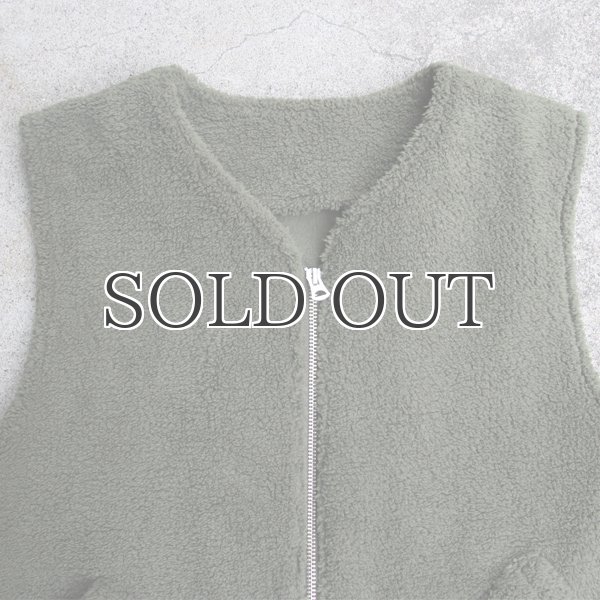 画像13: ソフトタッチ ボアフリース Vネック ZIP ベスト【MADE IN JAPAN】『日本製』/ Upscape Audience (13)