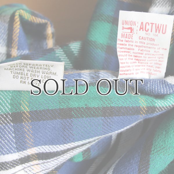 画像13: FIVE BROTHER (ファイブブラザー) フランネルチェックシャツ 【MADE IN U.S.A】『米国製』/ デッドストック (13)