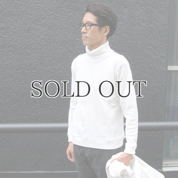 画像7: BOROライク ランダムワッフル タートルネックニット【MADE IN JAPAN】『日本製』/ Upscape Audience (7)