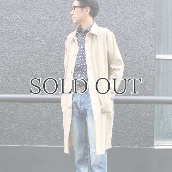 画像5: ヴィンテージナイロンオックス ルーズフィット ステンカラーロングコート【MADE IN JAPAN】『日本製』/ Upscape Audience (5)