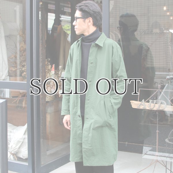 画像8: ヴィンテージナイロンオックス ルーズフィット ステンカラーロングコート【MADE IN JAPAN】『日本製』/ Upscape Audience (8)