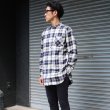 画像12: フランネルチェックバンドカラーロング長袖_Shirts【MADE IN JAPAN】『日本製』/ Upscape Audience (12)