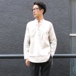 画像13: コットンギャバジンレースアップバンドカラー長袖シャツTEE【MADE IN JAPAN】『日本製』/ Upscape Audience (13)