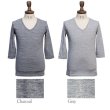 画像12: 【RE PRICE / 価格改定】ガラガラ紡Vネック7分袖カットソー【MADE IN JAPAN】『日本製』/ Upscape Audience (12)