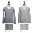 画像14: 【RE PRICE / 価格改定】ガラガラ紡Vネック長袖カットソー【MADE IN JAPAN】『日本製』/ Upscape Audience (14)