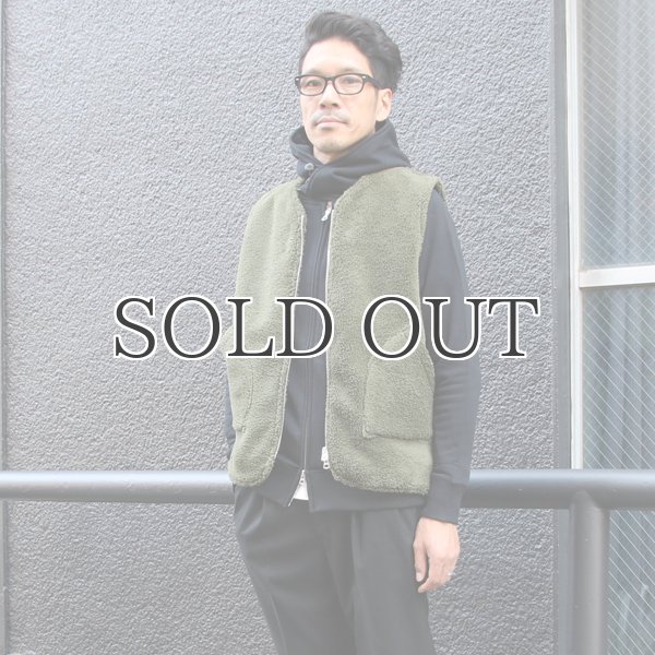 画像10: ソフトタッチ ボアフリース Vネック ZIP ベスト【MADE IN JAPAN】『日本製』/ Upscape Audience (10)