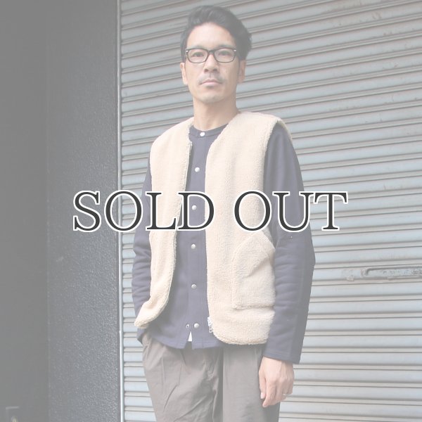 画像8: ソフトタッチ ボアフリース Vネック ZIP ベスト【MADE IN JAPAN】『日本製』/ Upscape Audience (8)