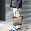 画像10: デッドストックレインカモテント生地×Leather Travel Mini Tote Bag 【送料無料】 / Upscape Audience VASCO (10)