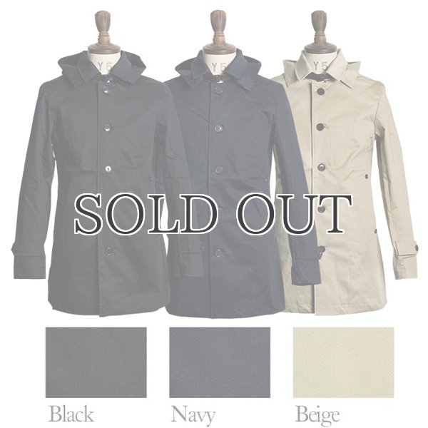 画像5: 高密度サテンストレッチフード付きステンカラーコート 【送料無料】 / Audience (5)