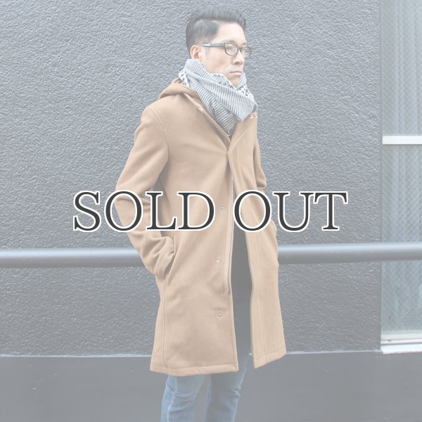 画像7: 840gピュアウールメルトン脱着フードノーカラーコート 【送料無料】 / Audience (7)