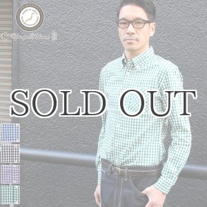 画像: ギンガムチェックボタンダウンワンカラーボタン長袖シャツ【MADE IN JAPAN】『日本製』/ Upscape Audience