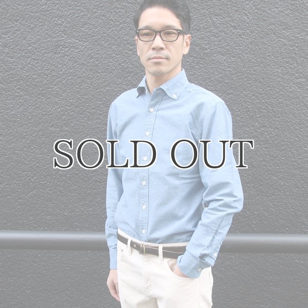 画像10: インディゴオックスフォードワイドスプレッドボタンダウン長袖シャツ【MADE IN JAPAN】『日本製』/ Upscape Audience (10)