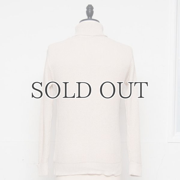 画像5: リブ×アゼ編みタートルネックコットンニット【MADE IN JAPAN】『日本製』/ Upscape Audience (5)
