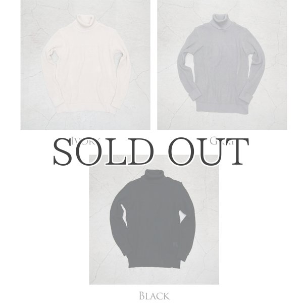 画像7: リブ×アゼ編みタートルネックコットンニット【MADE IN JAPAN】『日本製』/ Upscape Audience (7)