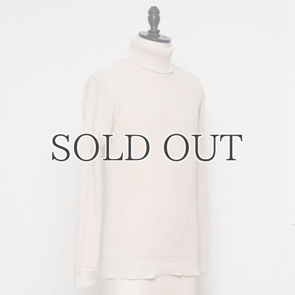 画像4: リブ×アゼ編みタートルネックコットンニット【MADE IN JAPAN】『日本製』/ Upscape Audience (4)