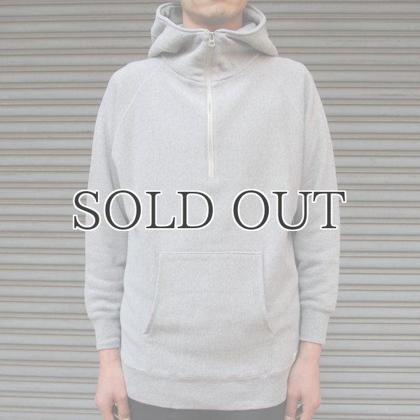画像6: ヴィンテージ裏毛 スタンドZIPフードプルオーバー 9/S スウェット 【MADE IN TOKYO】『東京製』/ Upscape Audience (6)