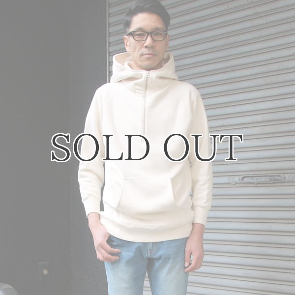 画像4: ヴィンテージ裏毛 スタンドZIPフードプルオーバー 9/S スウェット 【MADE IN TOKYO】『東京製』/ Upscape Audience (4)