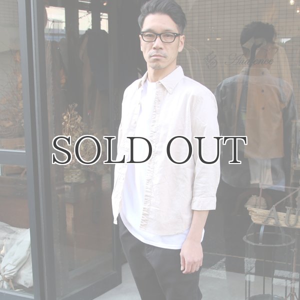 画像4: シャーリングボタンダウン7分袖シャツ【MADE IN JAPAN】『日本製』/ Upscape Audience (4)