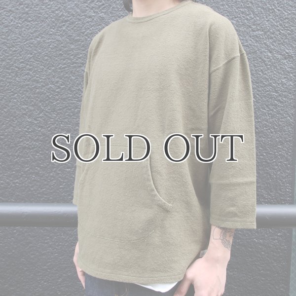 画像6: ヴィンテージパイル天竺 カンガルーポケット付 ヘムラウンド7/Sカットソー【MADE IN TOKYO】『東京製』/ Upscape Audience (6)