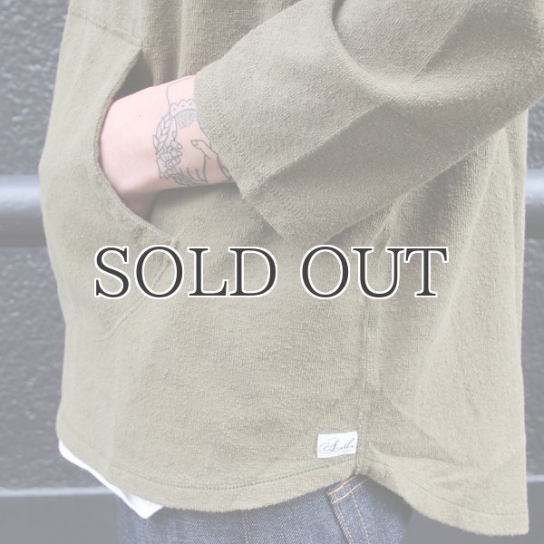 画像12: ヴィンテージパイル天竺 カンガルーポケット付 ヘムラウンド7/Sカットソー【MADE IN TOKYO】『東京製』/ Upscape Audience (12)