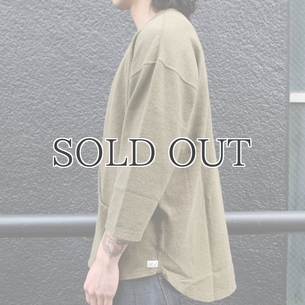 画像7: ヴィンテージパイル天竺 カンガルーポケット付 ヘムラウンド7/Sカットソー【MADE IN TOKYO】『東京製』/ Upscape Audience (7)